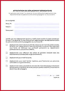 attestation de sortie coronavirus